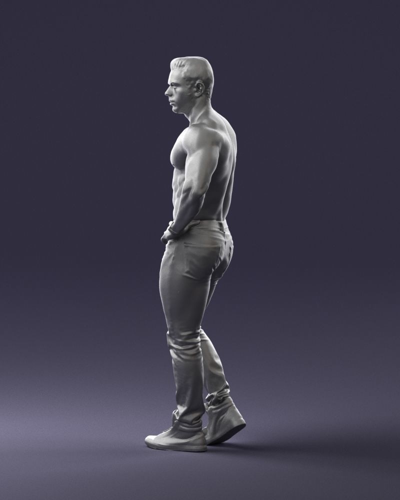 Naked torso man 0124 3D model_28