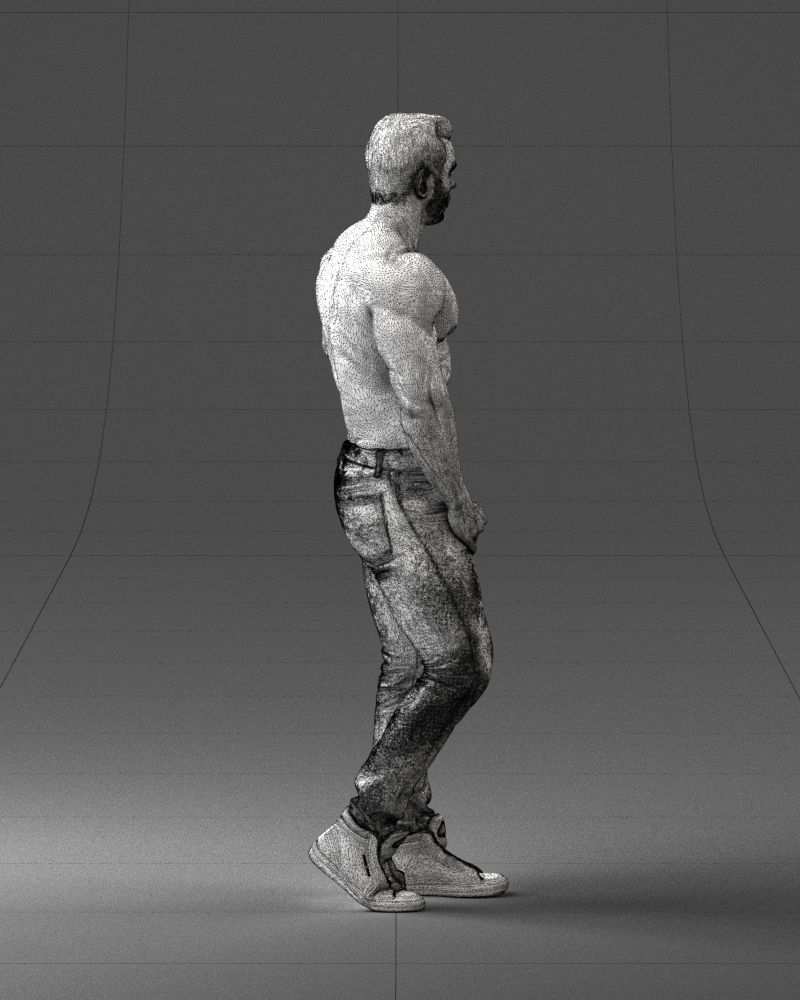 Naked torso man 0124 3D model_23