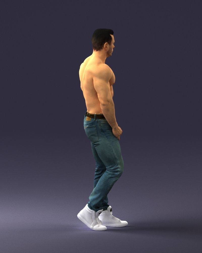 Naked torso man 0124 3D model_21