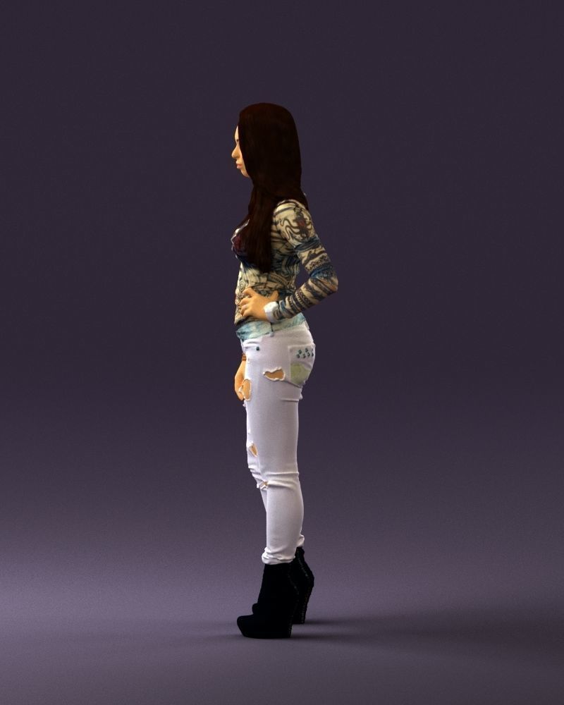Woman weird blouse hand hip 0803 3D Print Ready 3D print model_17