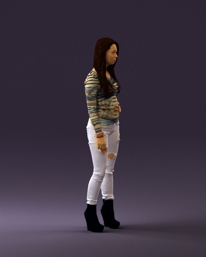 Woman weird blouse hand hip 0803 3D Print Ready 3D print model_7