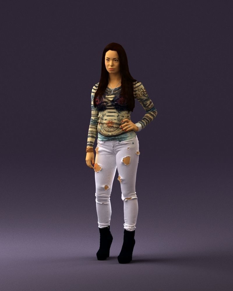 Woman weird blouse hand hip 0803 3D Print Ready 3D print model_21