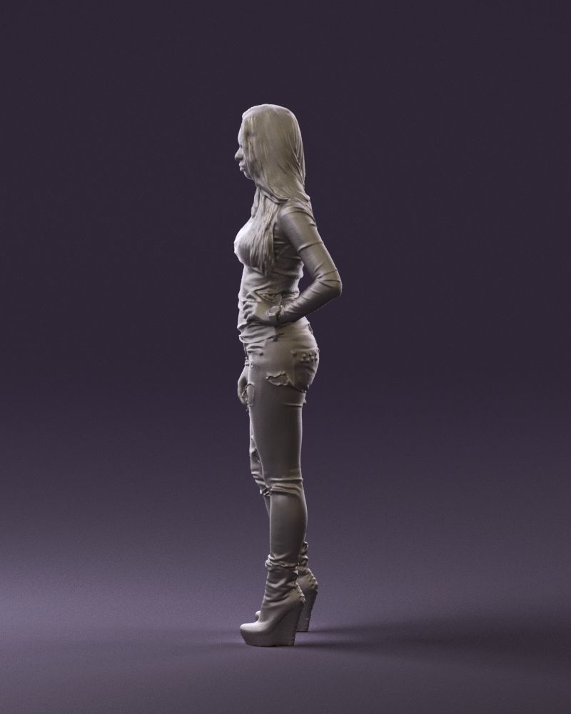 Woman weird blouse hand hip 0803 3D Print Ready 3D print model_16