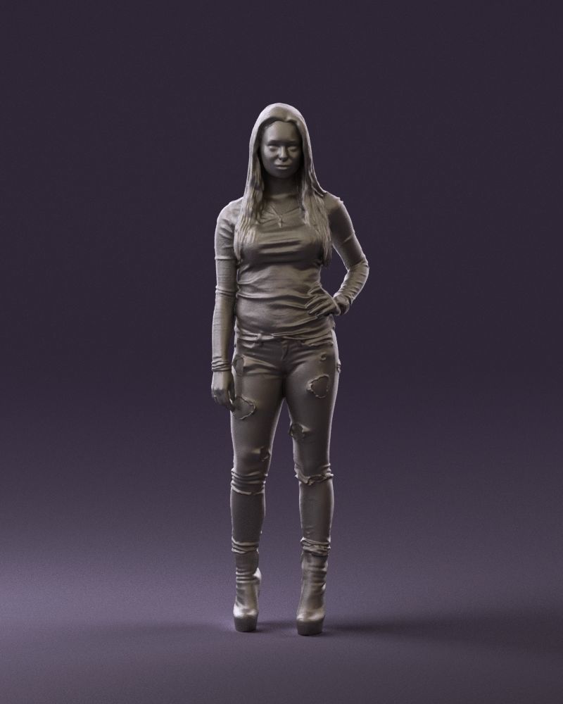 Woman weird blouse hand hip 0803 3D Print Ready 3D print model_22