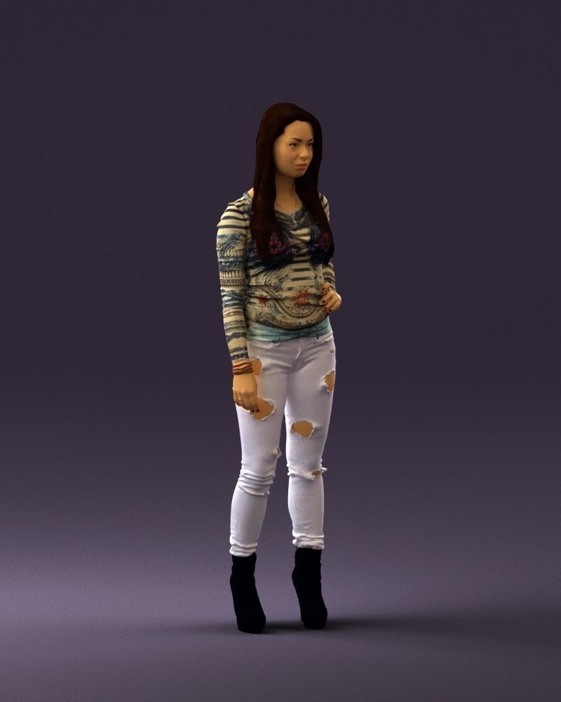 Woman weird blouse hand hip 0803 3D Print Ready 3D print model_5