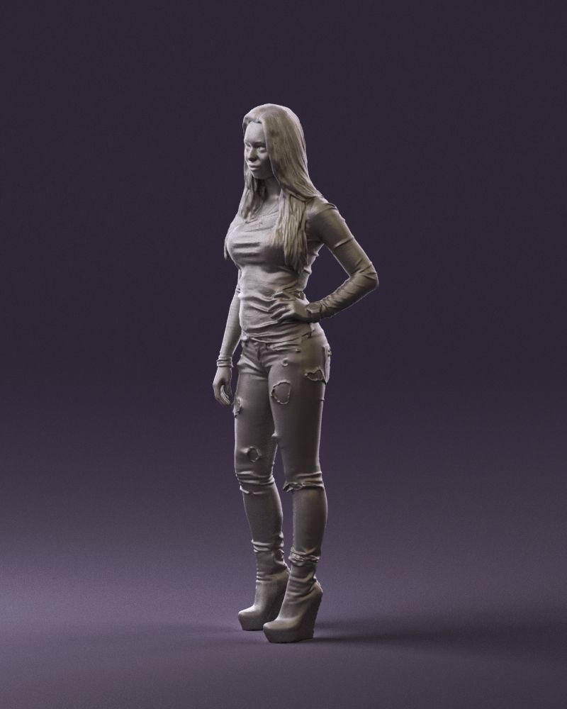 Woman weird blouse hand hip 0803 3D Print Ready 3D print model_18