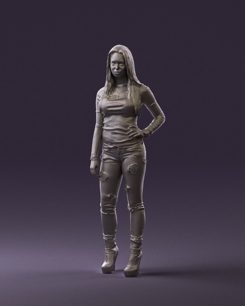 Woman weird blouse hand hip 0803 3D Print Ready 3D print model_20