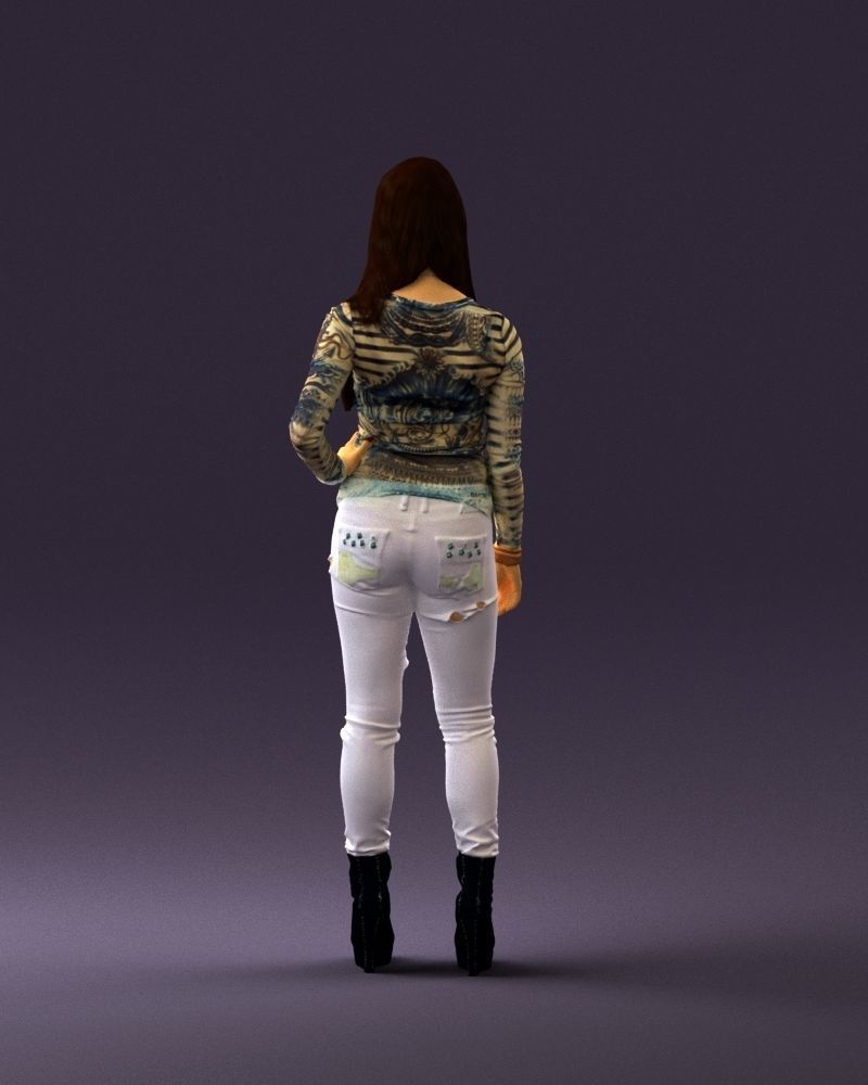 Woman weird blouse hand hip 0803 3D Print Ready 3D print model_13