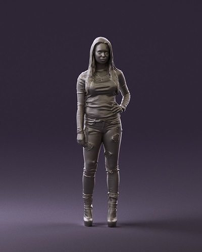 Woman weird blouse hand hip 0803 3D Print Ready 3D print model