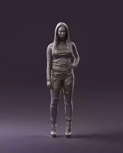 Woman weird blouse hand hip 0803 3D Print Ready