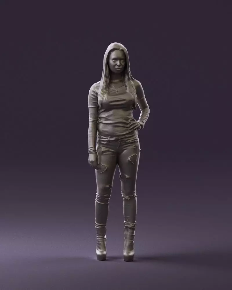 Woman weird blouse hand hip 0803 3D Print Ready 3D print model_0