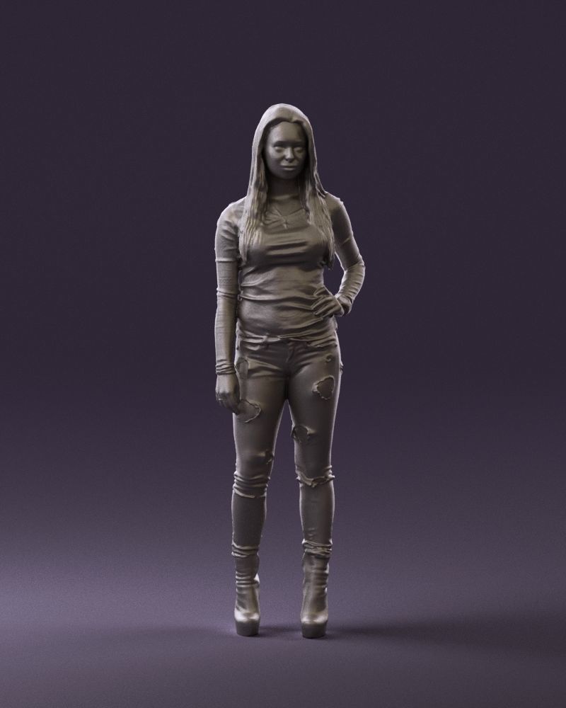Woman weird blouse hand hip 0803 3D Print Ready 3D print model_24