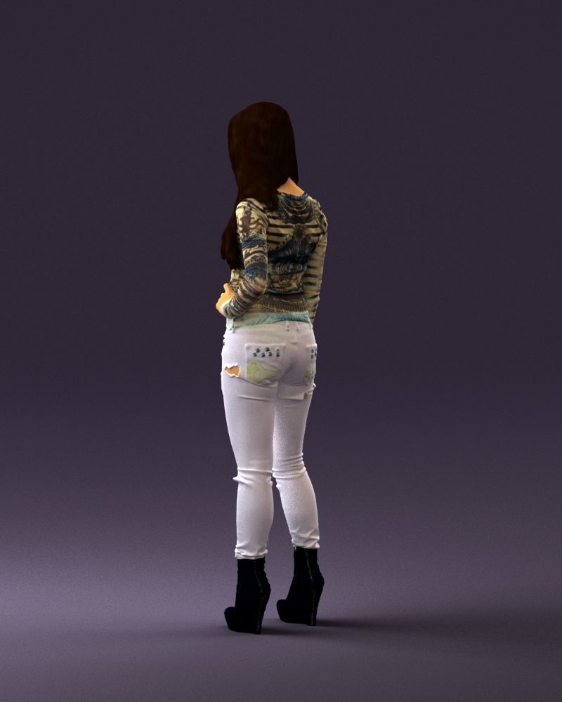 Woman weird blouse hand hip 0803 3D Print Ready 3D print model_15