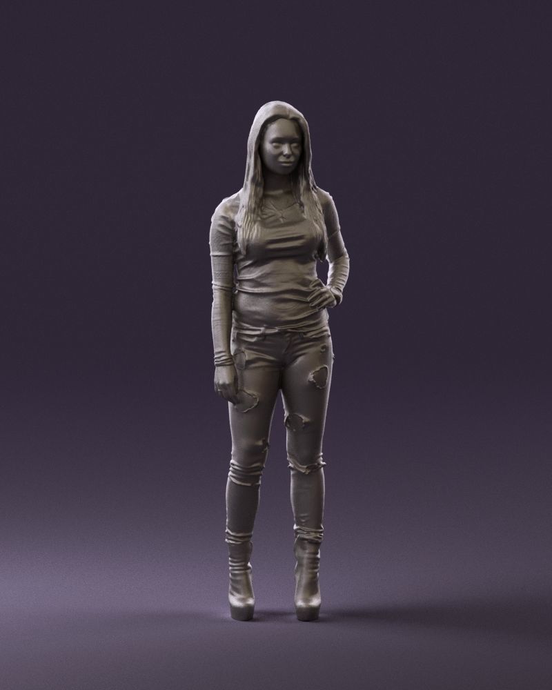 Woman weird blouse hand hip 0803 3D Print Ready 3D print model_2