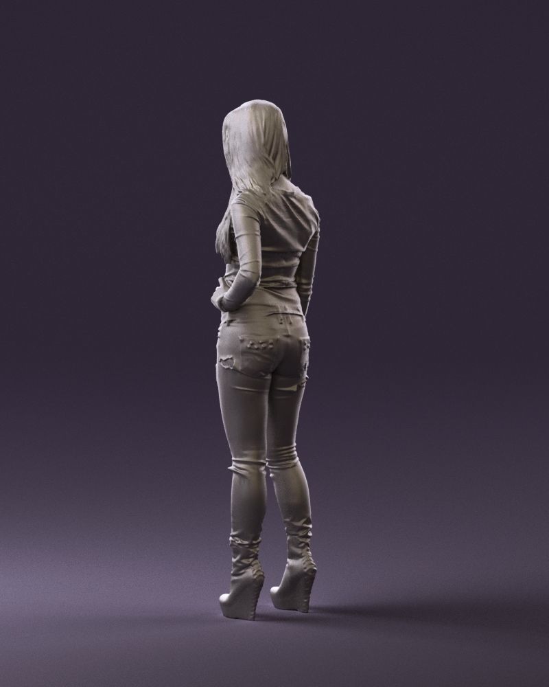 Woman weird blouse hand hip 0803 3D Print Ready 3D print model_14