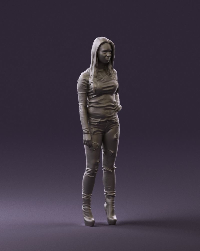 Woman weird blouse hand hip 0803 3D Print Ready 3D print model_4