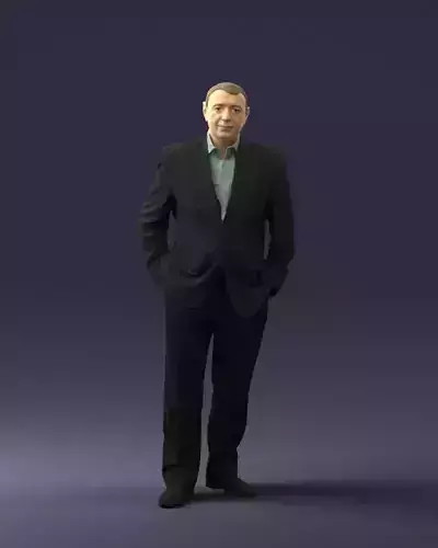 Man light green shirt 0698