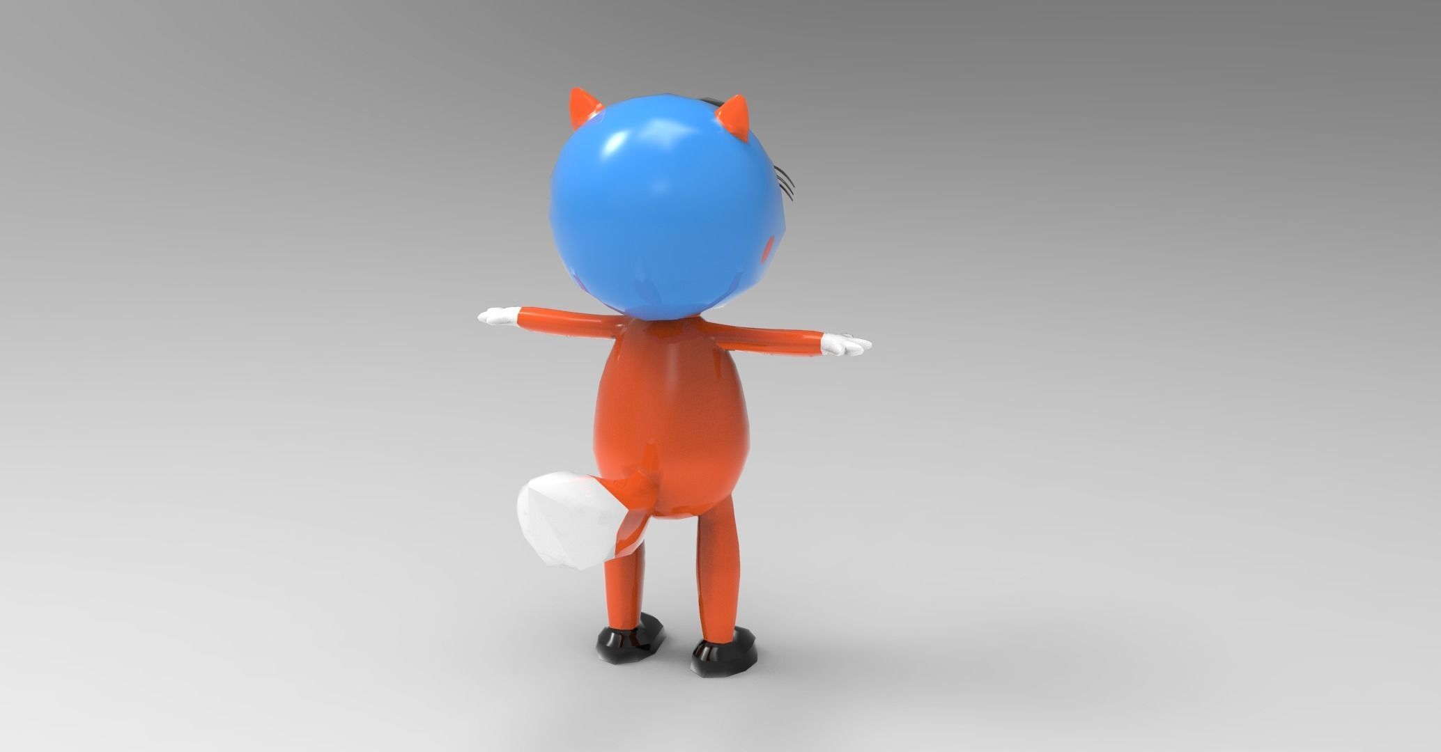 Fox 3d model for game  Free low-poly 3D model_6