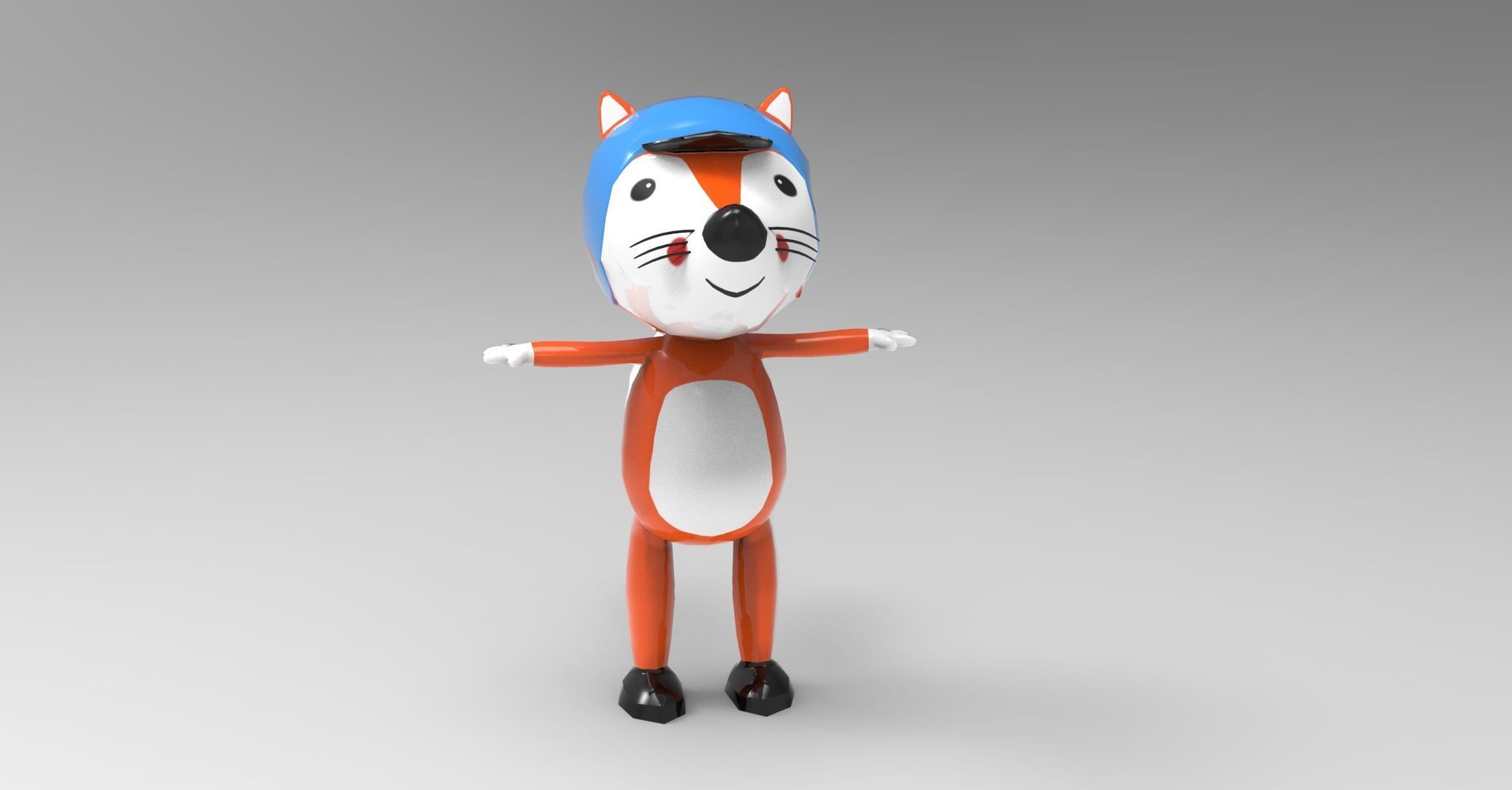 Fox 3d model for game  Free low-poly 3D model_16