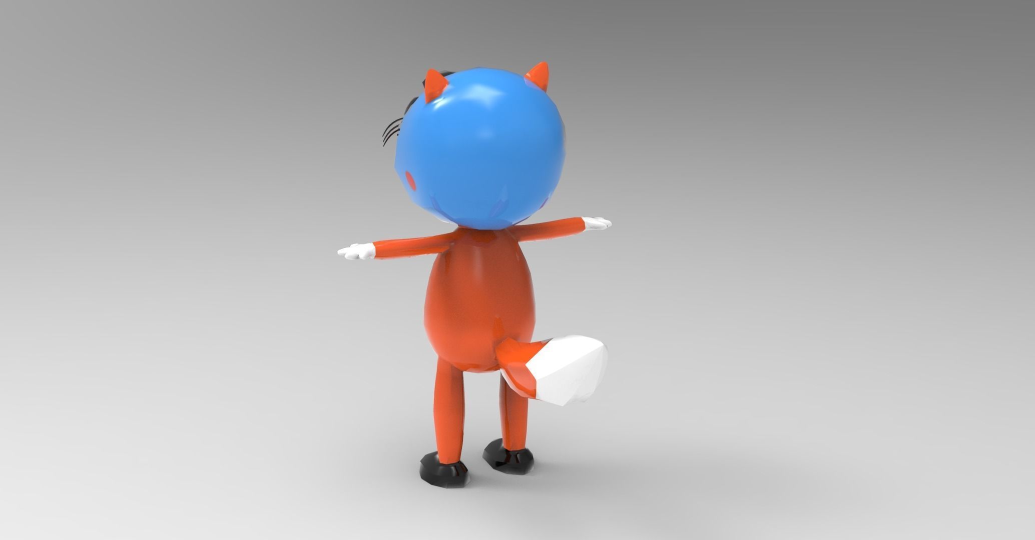 Fox 3d model for game  Free low-poly 3D model_8