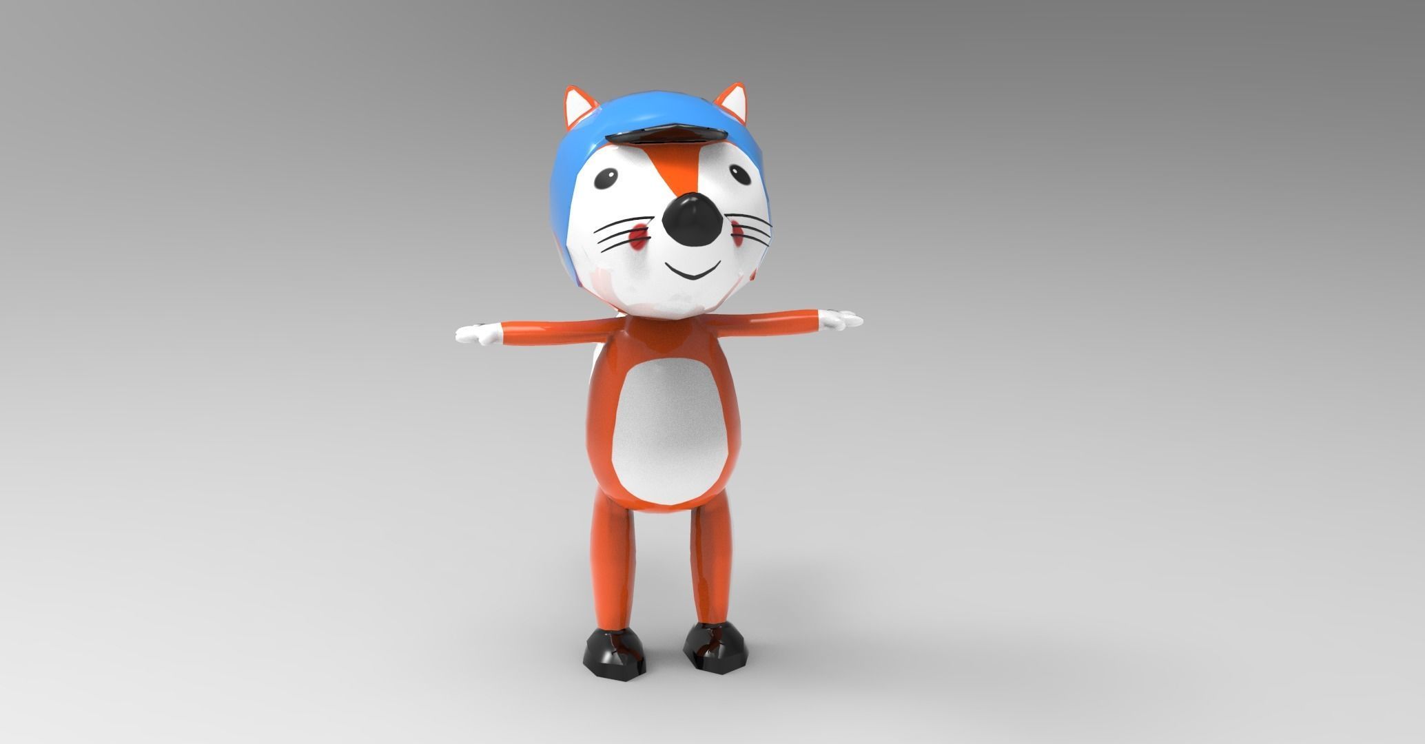 Fox 3d model for game  Free low-poly 3D model_15