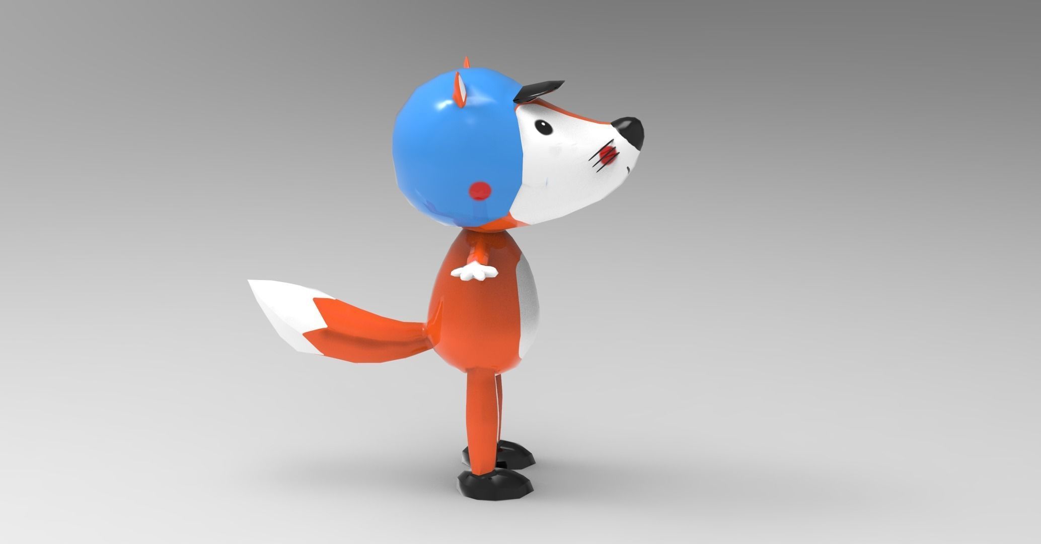 Fox 3d model for game  Free low-poly 3D model_3