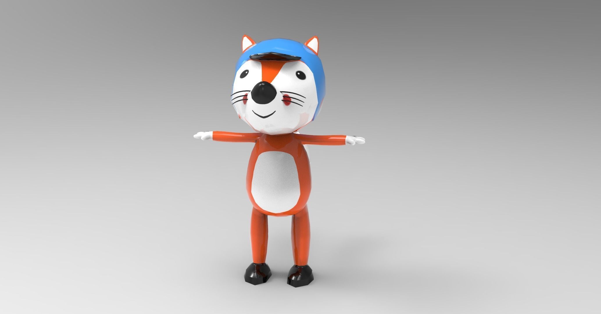Fox 3d model for game  Free low-poly 3D model_14