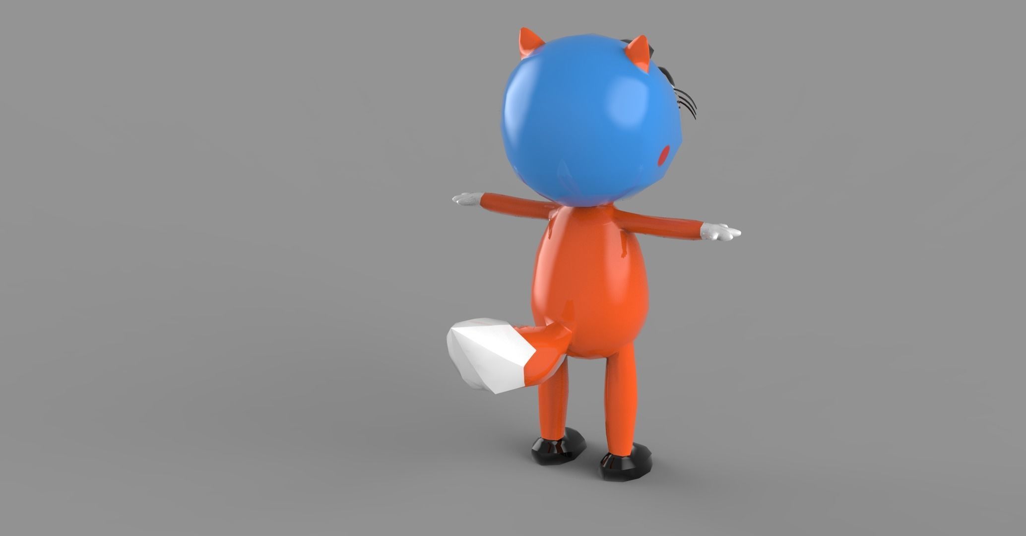 Fox 3d model for game  Free low-poly 3D model_20