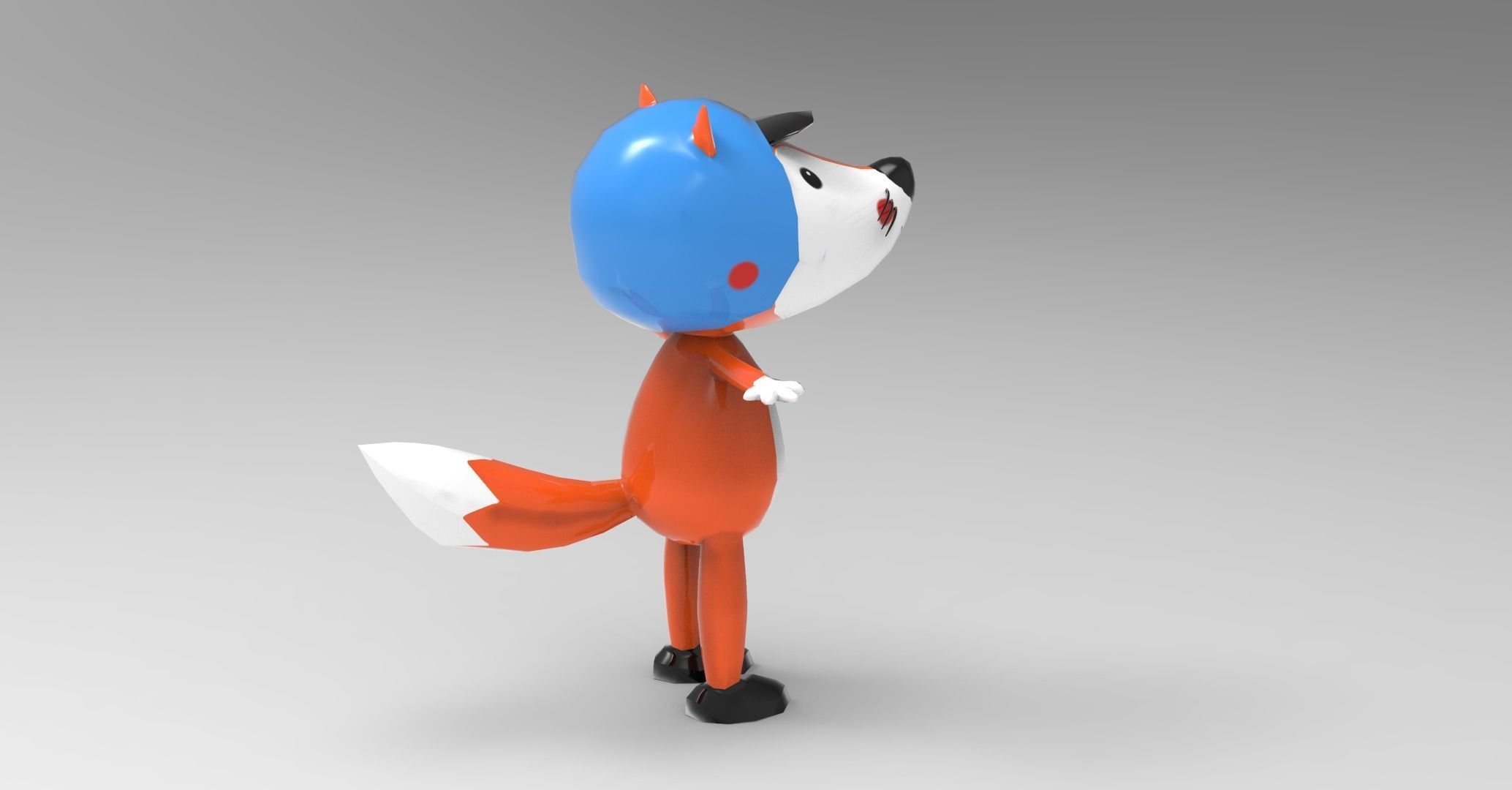 Fox 3d model for game  Free low-poly 3D model_4