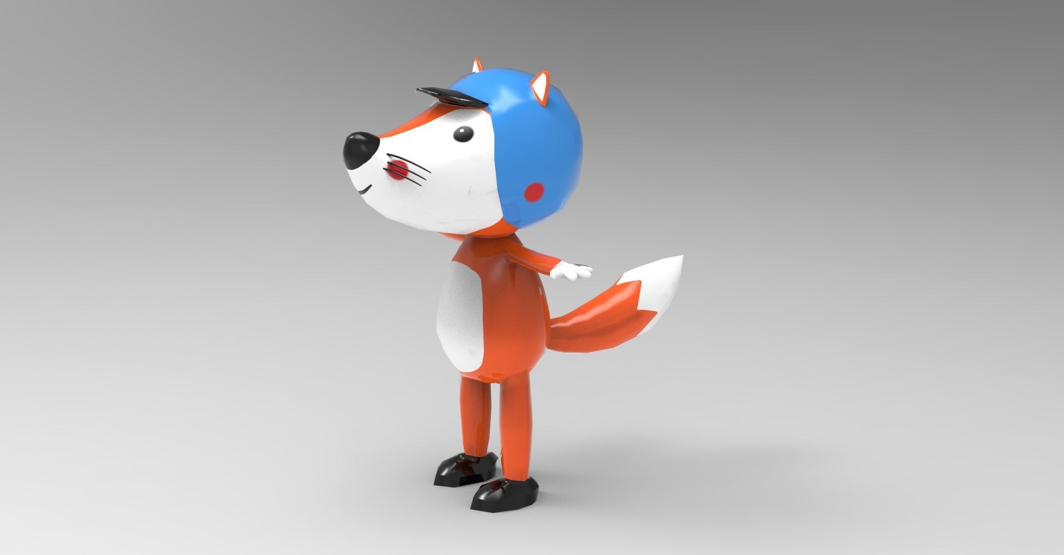 Fox 3d model for game  Free low-poly 3D model_12