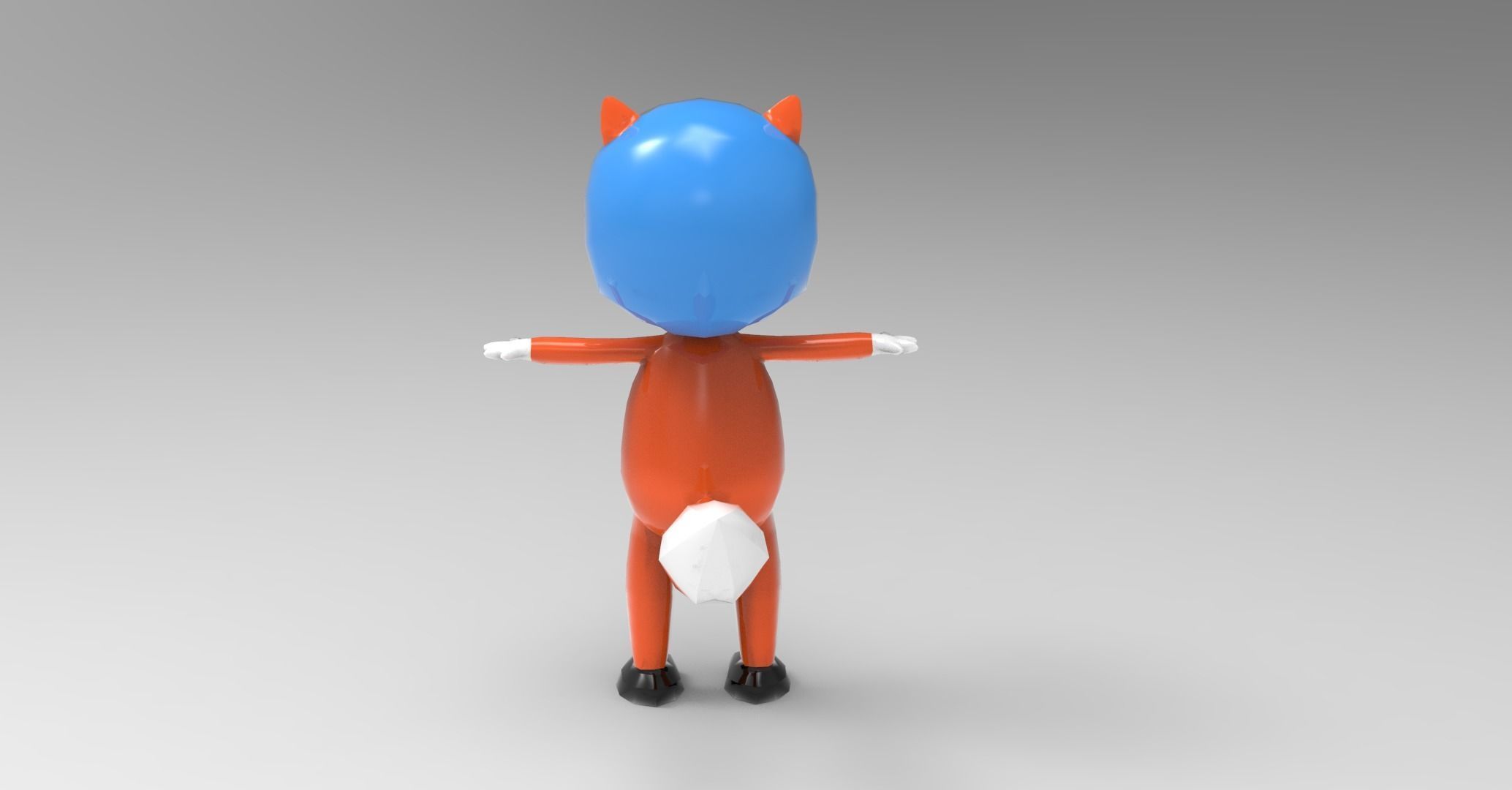 Fox 3d model for game  Free low-poly 3D model_7