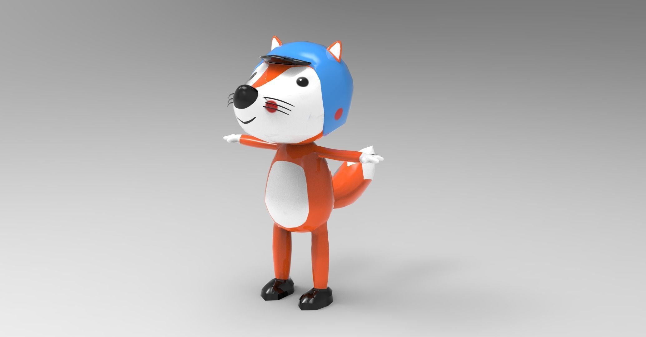 Fox 3d model for game  Free low-poly 3D model_13