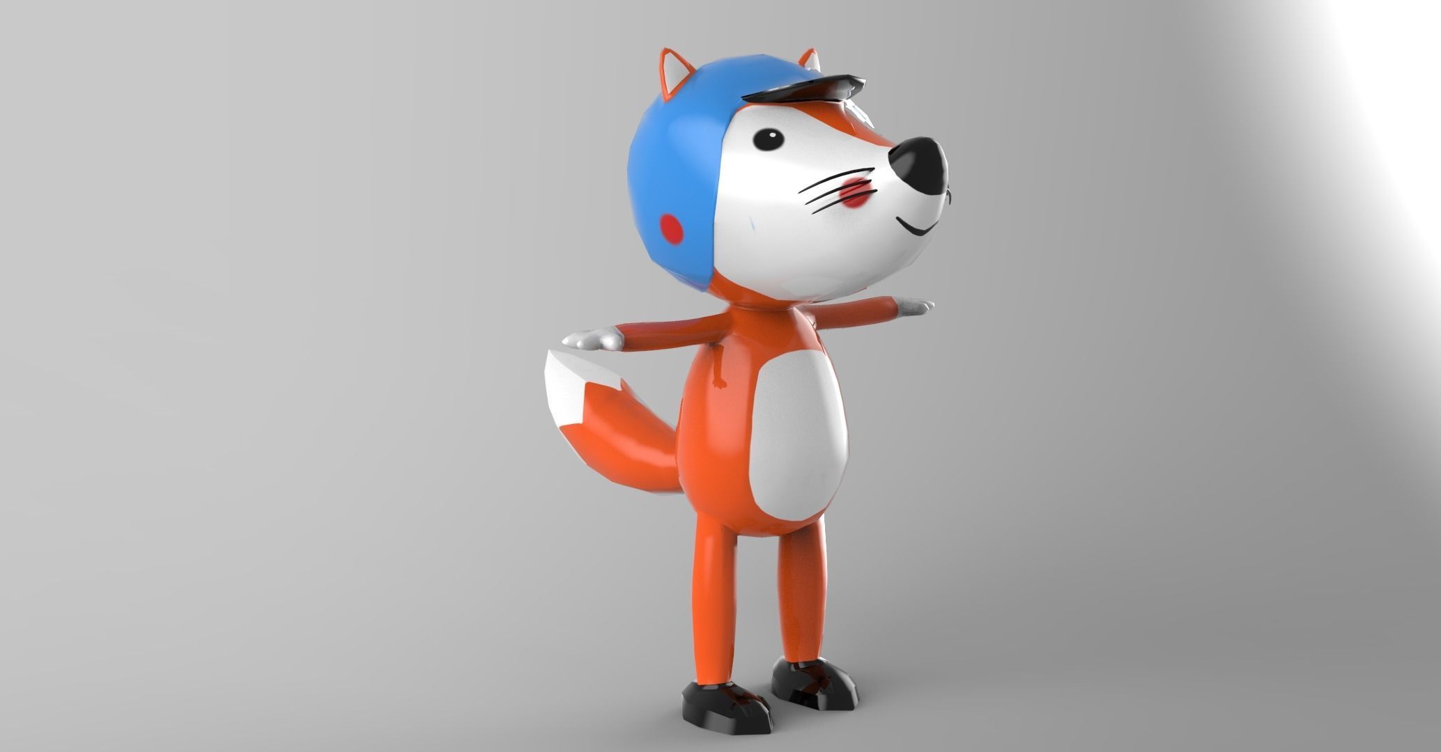 Fox 3d model for game  Free low-poly 3D model_17
