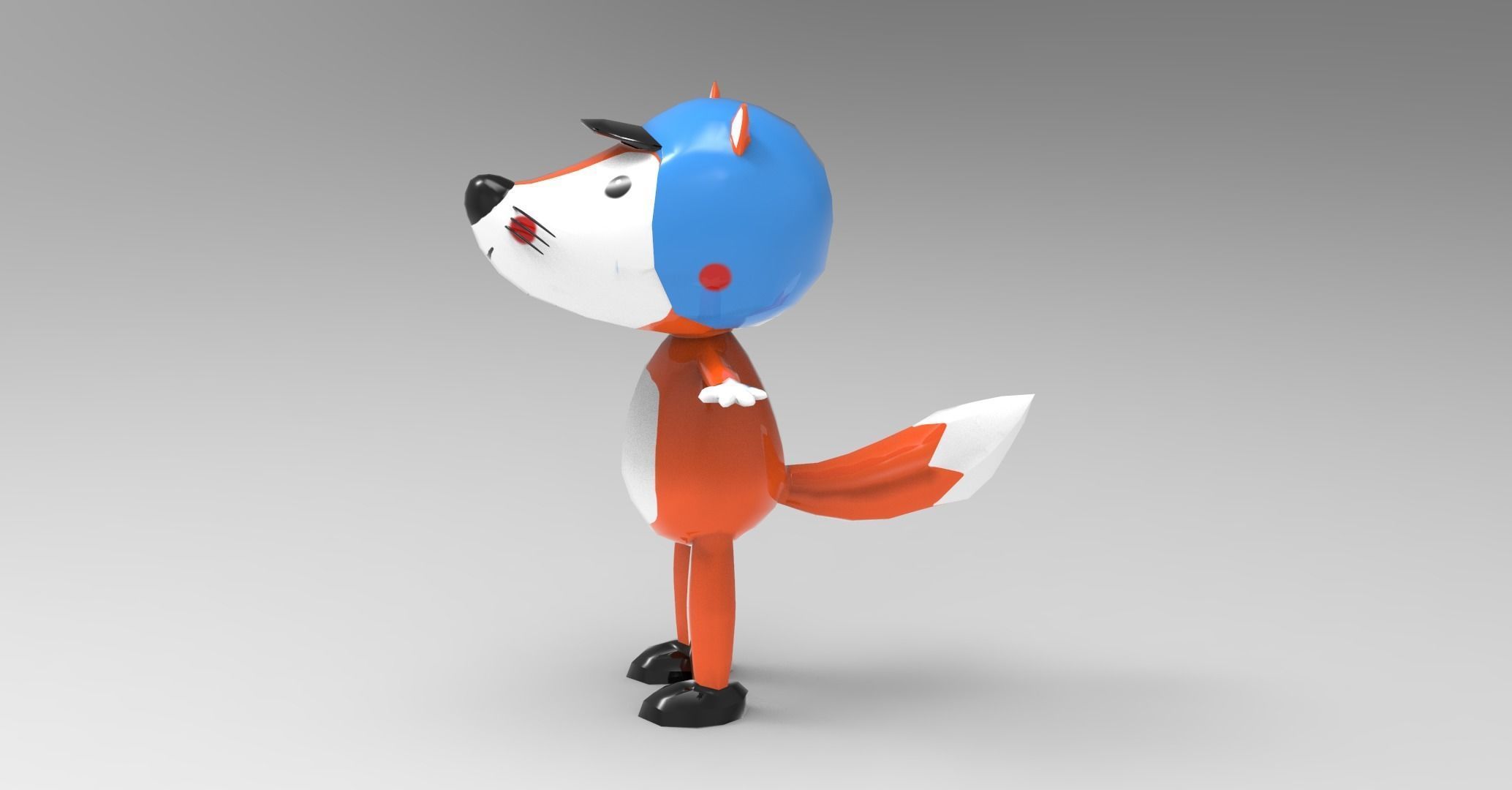 Fox 3d model for game  Free low-poly 3D model_11