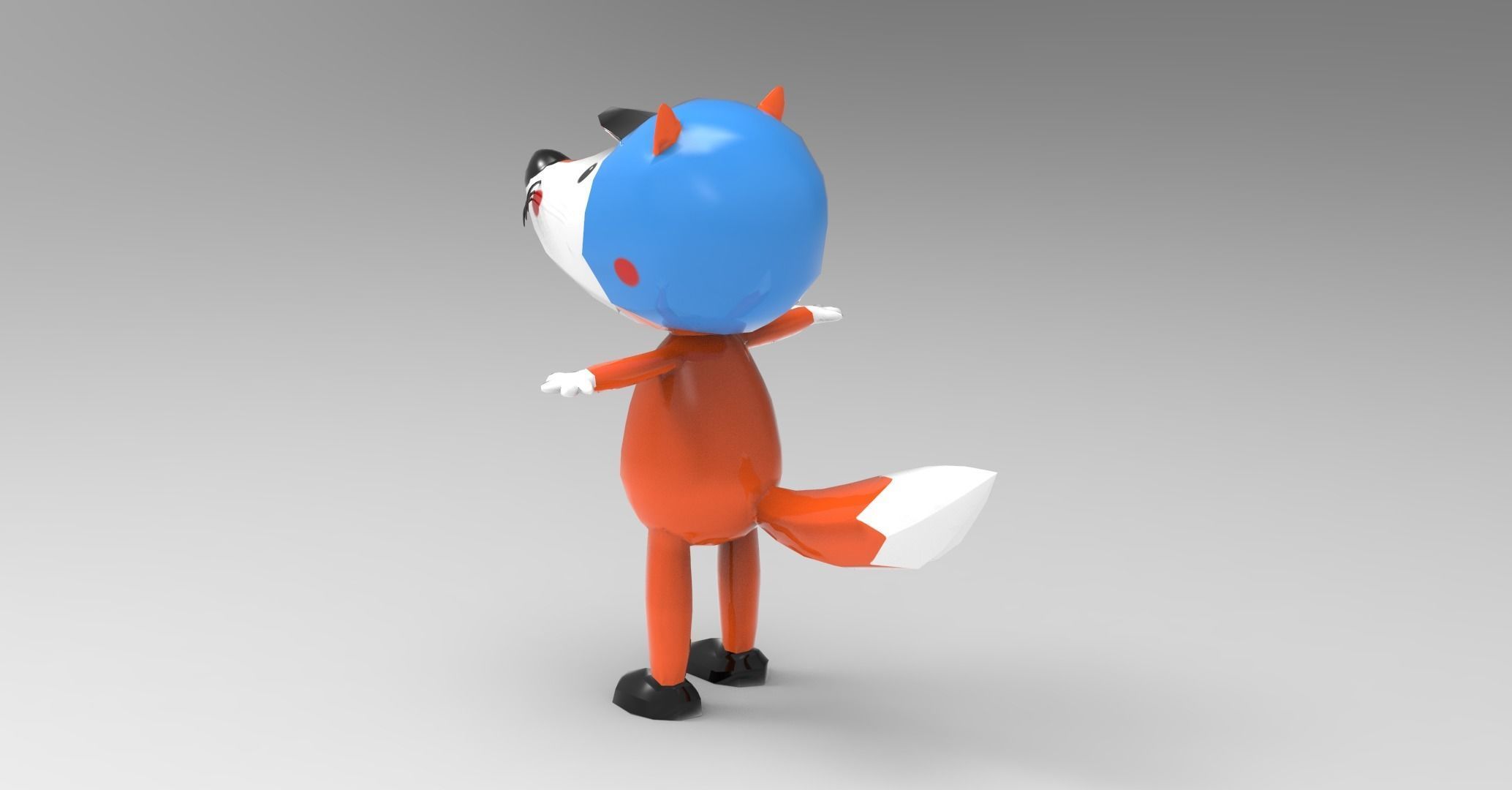 Fox 3d model for game  Free low-poly 3D model_9