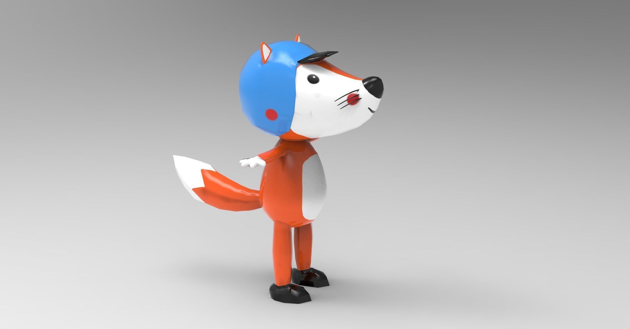 Fox 3d model for game  Free low-poly 3D model_2