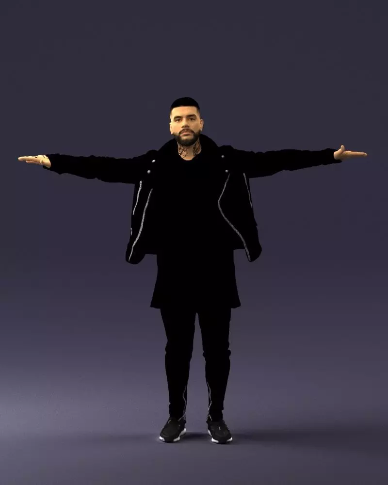 000548 Man in T-Pose Rigging Base Male Character 3D Print Ready 3D print model