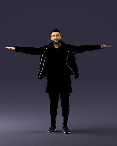 The man in black in the t-pose 0212 3D Print Ready 3D print model