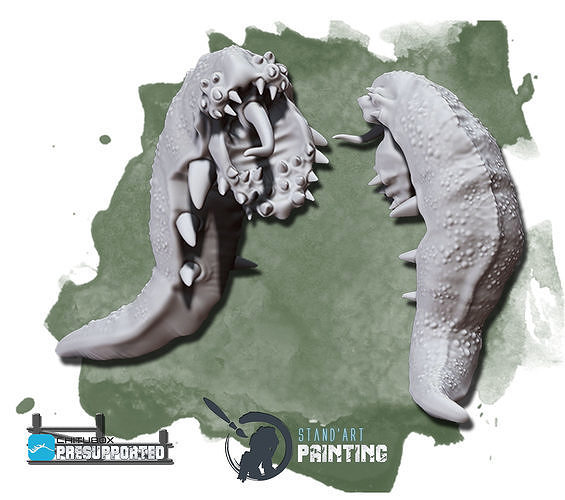 Larvae two plastic monsters 3D model