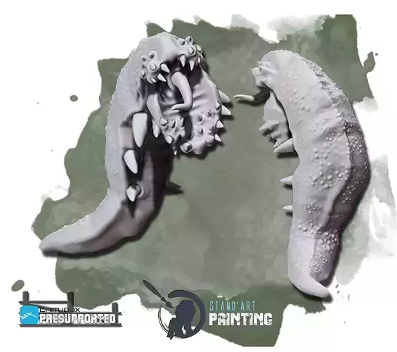 Larvae two plastic monsters 3D model