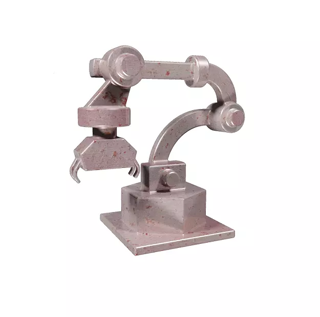 Metallic Robot Arm Low-poly 3D model