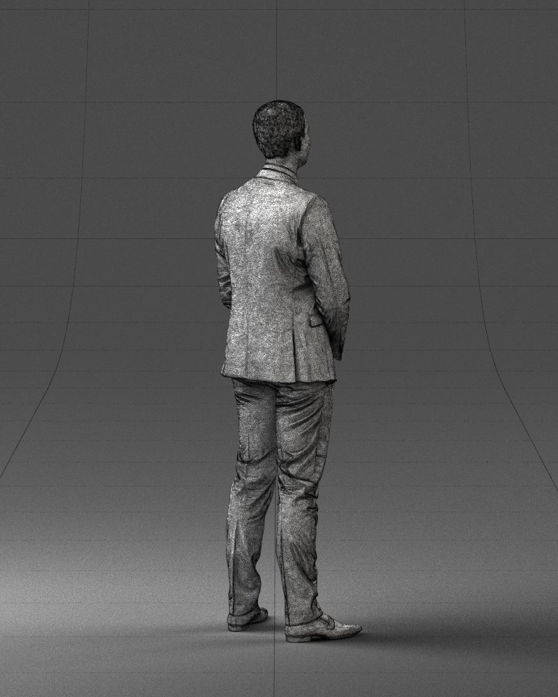 000192 Businessman in Formal Suit Standing Pose 3D model_22