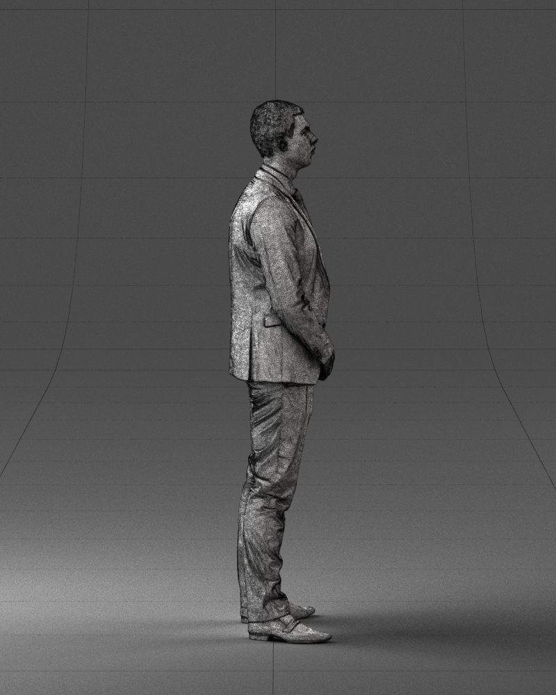 000192 Businessman in Formal Suit Standing Pose 3D model_25