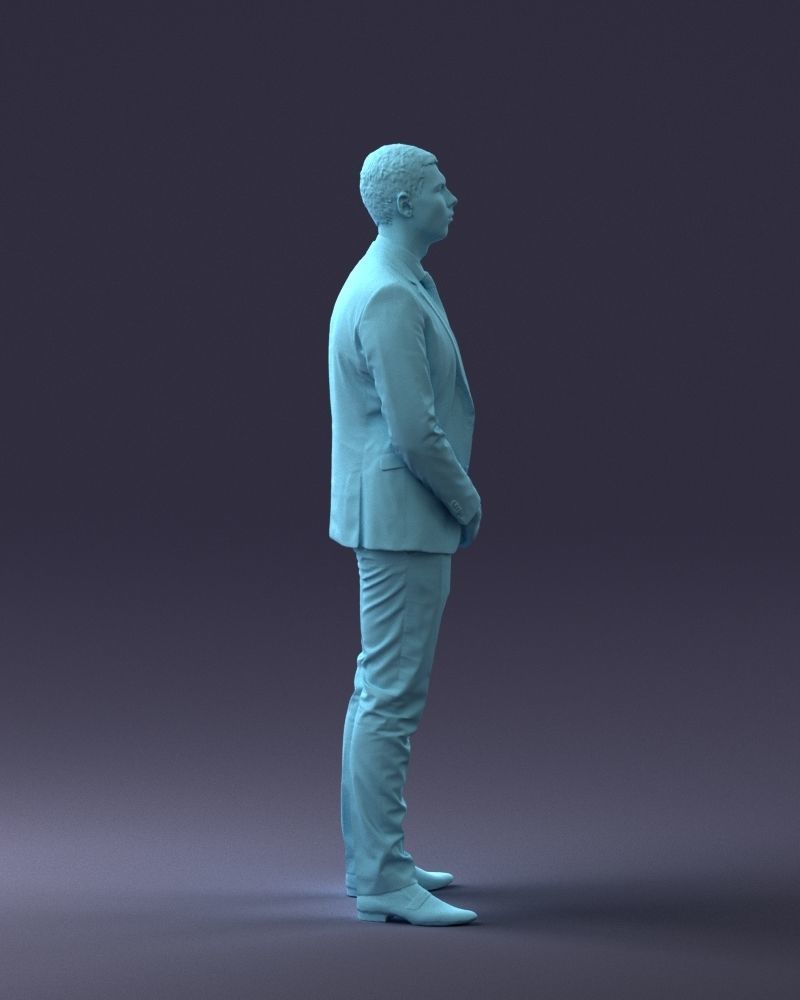 000192 Businessman in Formal Suit Standing Pose 3D model_24