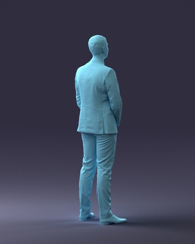 000192 Businessman in Formal Suit Standing Pose 3D model_21