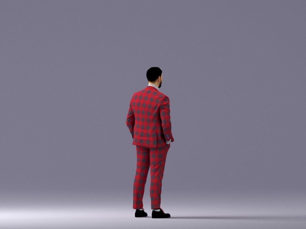 man in red gray quads suit 1066 3D Print Ready 3D print model_17