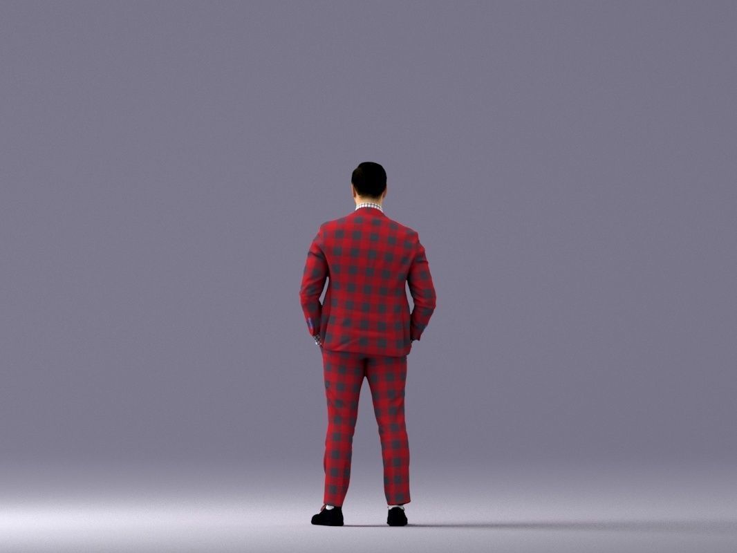 man in red gray quads suit 1066 3D Print Ready 3D print model_18