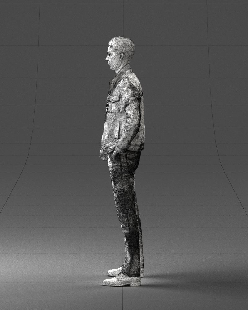 Man in leather jacket 0118 3D model_26