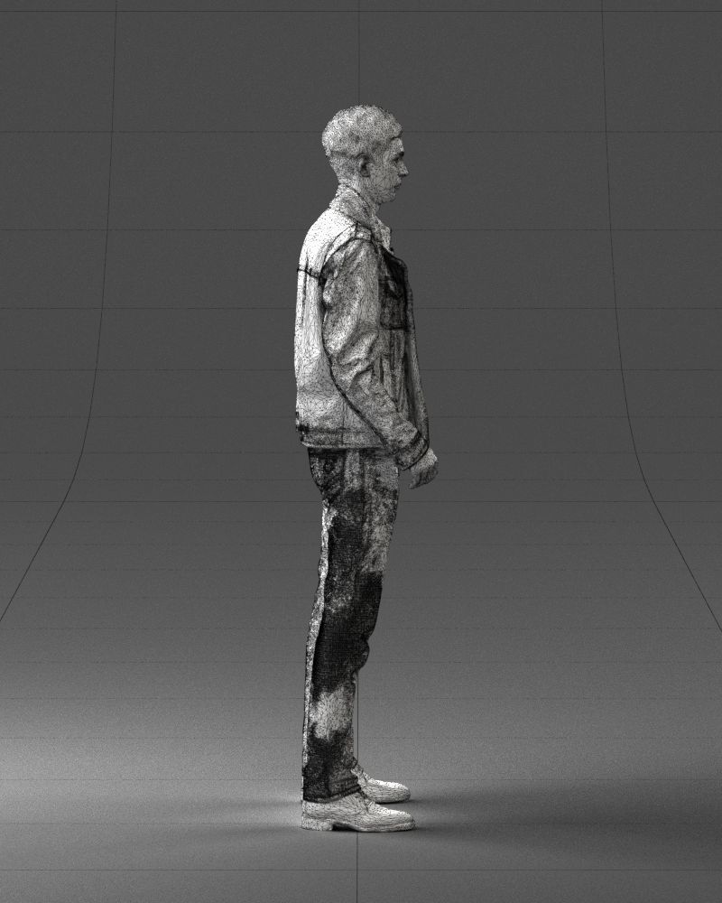 Man in leather jacket 0118 3D model_14