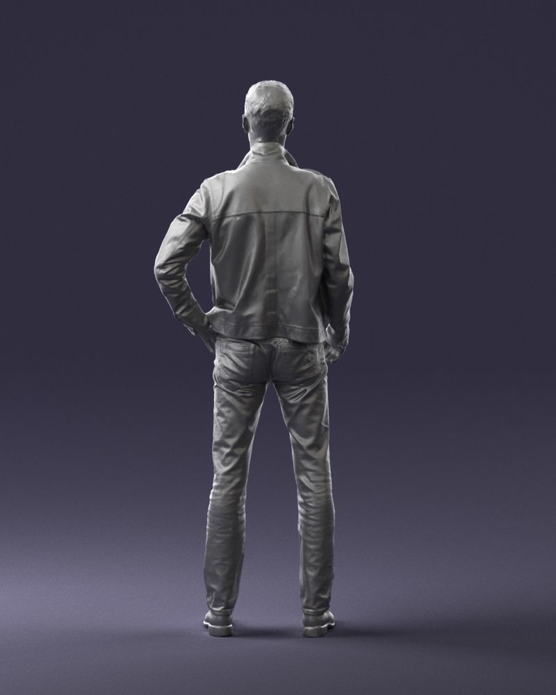 Man in leather jacket 0118 3D model_19